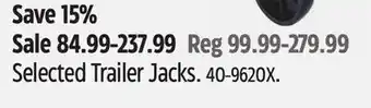 Canadian Tire Selected Trailer Jacks offer