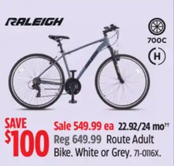 Canadian Tire Raleigh Route Adult Bike offer