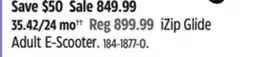 Canadian Tire iZip Glide Adult E-Scooter offer