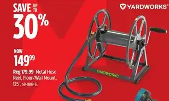Canadian Tire Yardworks Metal Hose Reel, Floor/Wall Mount offer