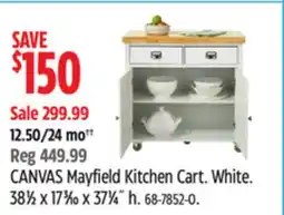 Canadian Tire CANVAS Mayfield Kitchen Cart, White offer