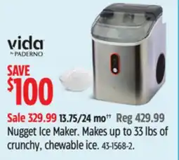 Canadian Tire vida-by-paderno Nugget Ice Maker. Makes up to 33 lbs of crunchy, chewable ice offer