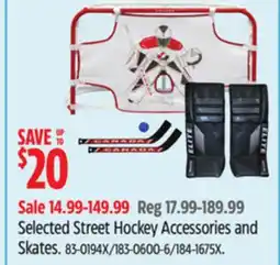 Canadian Tire Green Biscuit Selected Street Hockey Accessories and Skates offer