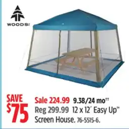 Canadian Tire Woods 12 x 12´ Easy Up Screen House offer