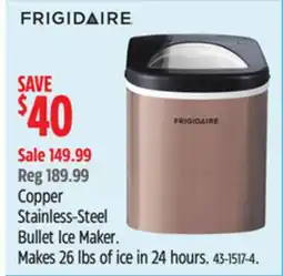Canadian Tire Frigidaire Copper Stainless-Steel Bullet Ice Maker offer