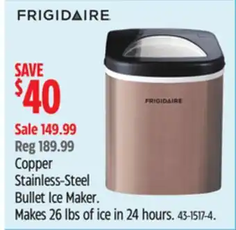 Canadian Tire Frigidaire Copper Stainless-Steel Bullet Ice Maker offer