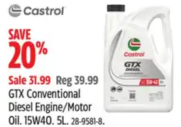 Canadian Tire Castrol GTX Conventional Diesel Engine/Motor Oil offer