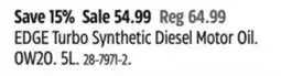 Canadian Tire Castrol EDGE Turbo Synthetic Diesel Motor Oil 0W20 5L offer