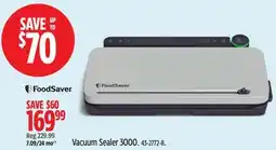 Canadian Tire FoodSaver Vacuum Sealer 3000 offer