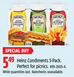 Canadian Tire Heinz Condiments 3-Pack offer