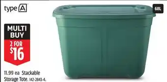 Canadian Tire Type-a Stackable Storage Tote offer