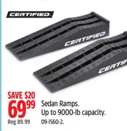 Canadian Tire Certified Sedan Ramps. Up to 9000-lb capacity offer