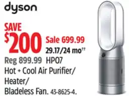 Canadian Tire Dyson HP07 Hot + Cool Air Purifier/ Heater/ Bladeless Fan offer