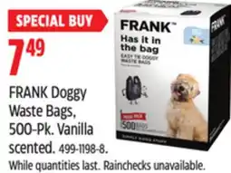 Canadian Tire FRANK Doggy Waste Bags offer