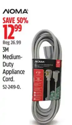 Canadian Tire Noma 3M Medium- Duty Appliance Cord offer
