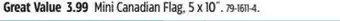 Canadian Tire Mini Canadian Flag offer