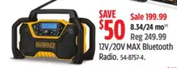 Canadian Tire Dewalt 12V/20V MAX Bluetooth Radio offer