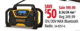 Canadian Tire Dewalt 12V/20V MAX Bluetooth Radio offer
