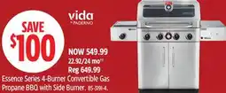 Canadian Tire Vida-by-paderno Essence Series 4-Burner Convertible Gas Propane BBQ with Side Burner offer