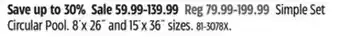 Canadian Tire Funsicle Simple Set Circular Pool offer
