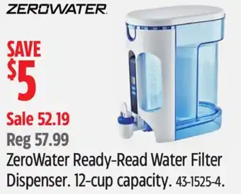 Canadian Tire ZeroWater Ready-Read Water Filter Dispenser offer