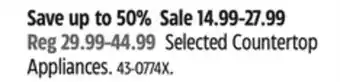 Canadian Tire MASTER Chef Selected Countertop Appliances offer