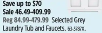 Canadian Tire Canvas Selected Grey Laundry Tub and Faucets offer