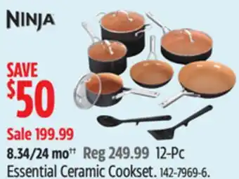 Canadian Tire Ninja 12-Pc Essential Ceramic Cookset offer