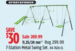 Canadian Tire Mastercraft 7-Station Metal Swing Set offer