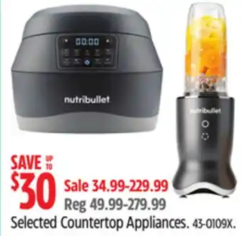 Canadian Tire Selected Countertop Appliances offer