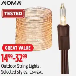 Canadian Tire NOMA Outdoor String Lights offer