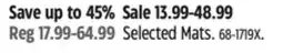 Canadian Tire For Living Selected Mats offer