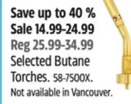 Canadian Tire Iroda Selected Butane Torches offer