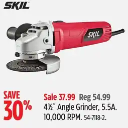 Canadian Tire SKIL 41⁄2˝ Angle Grinder, 5.5A offer