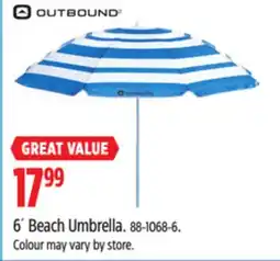 Canadian Tire Outbound 6´ Beach Umbrella offer