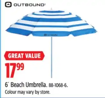 Canadian Tire Outbound 6´ Beach Umbrella offer
