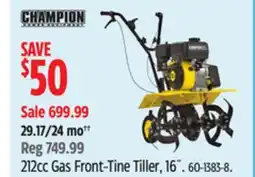 Canadian Tire Champion 212cc Gas Front-Tine Tiller offer