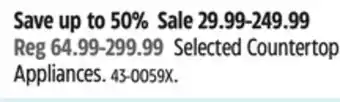 Canadian Tire Heritage Selected Countertop Appliances offer