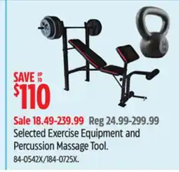 Canadian Tire Selected Exercise Equipment and Percussion Massage Tool offer