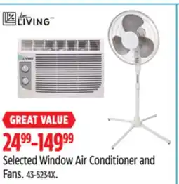 Canadian Tire For Living Selected Window Air Conditioner and Fans offer