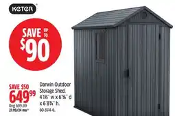 Canadian Tire Keter Darwin Outdoor Storage Shed offer