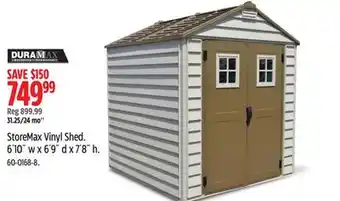 Canadian Tire Duramax StoreMax Vinyl Shed offer