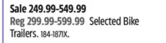 Canadian Tire Raleigh Selected Bike Trailers offer