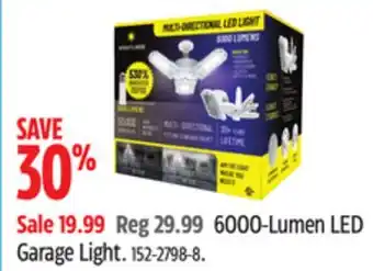 Canadian Tire Bright Living 6000-Lumen LED Garage Light offer