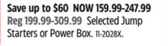 Canadian Tire Selected Jump Starters or Power Box offer