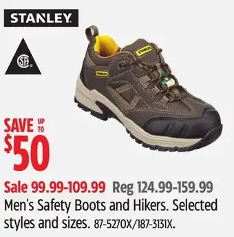 Canadian Tire Men's Safety Boots and Hikers offer