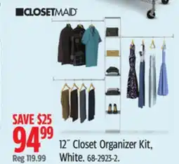 Canadian Tire ClosetMaid 12˝ Closet Organizer Kit, White offer