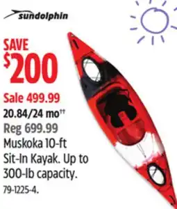 Canadian Tire Evoke Muskoka 10-ft Sit-In Kayak. Up to 300-lb capacity offer