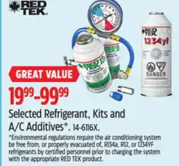 Canadian Tire Red Tek Selected Refrigerant, Kits and A/C Additives offer