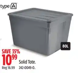 Canadian Tire type A Solid Tote offer